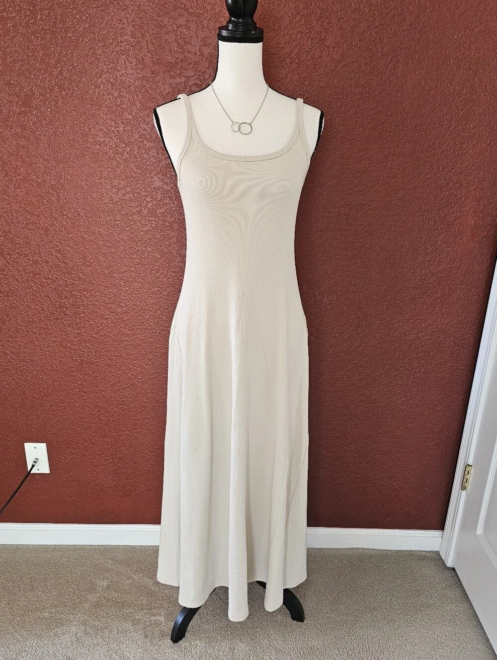 Old Navy | Dresses | Old Navy Cream Tank Maxi Dress | Poshmark
